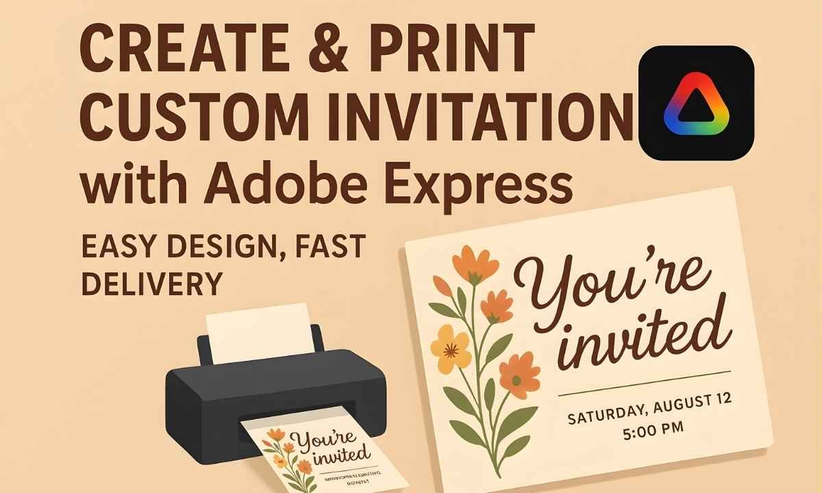 Create & Print Custom Invitations with Adobe Express, Easy Design, Fast Delivery 